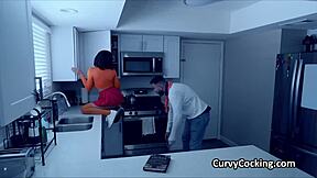 Alina West seduces Brick Danger for blowjob and ass fucking.