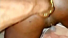 Hey, that ghetto slut's pussy and asshole get stretched and eaten before hard doggystyle fucking and a cumshot on her big ass.