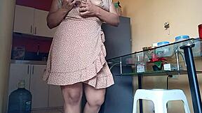 Housewife Caught Masturbating with Door Wide Open