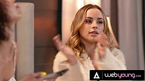 Lonely petite 18+ alexis tae has passionate sex with pawg roommate anna claire clouds