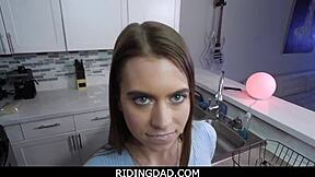 Jill Kassidy Gets Fucked On Kitchen Counter By Stepdaddy