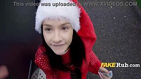 i can't get over this sexy santa teen doing christmas deliveries.