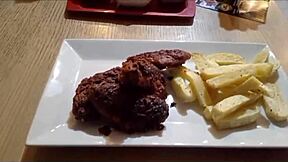 Made my latina friend climb stairs to see her thong. Will we date again after filling her room with cum?