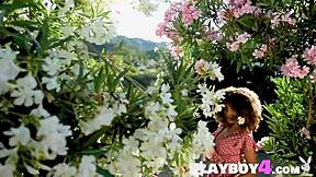 Curly Black Teen Jenna Foxx Shows Big Tits at Picnic!