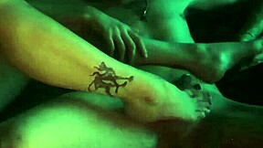 Sexy sensual OILED FOOTJOB for my stepbrother