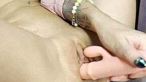 tryin’ new Santa’s gift on my pussy, so hottt!