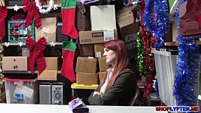 Krystal Orchid says, 'look at my beautiful pink pussy in the shop.'