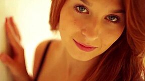 amazing teen is playing with her legs in a solo session