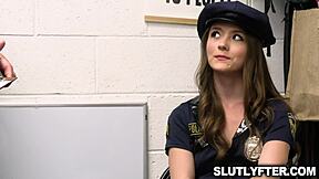 yo, mira monroe in that sexy cop dress gets down for a wild fuck sesh with sorority vibes! 🔥💦