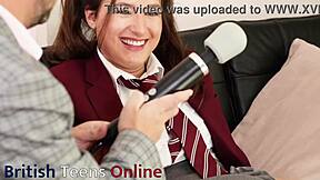 This hot college student craves orgasm denial lessons!