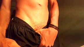 Hot Muscular Guy Can’t Resist Huge Cock and Masturbates at Home