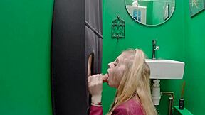 damn, this gloryhole teen sucks cock like a pro!