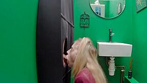 damn, this gloryhole teen sucks cock like a pro!