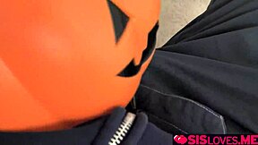 katie kush gets brother's big cock on halloween