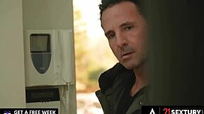 julia rain in lingerie gets double penetrated by us.