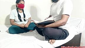 teacher fucks innocent virgin student for first time, creampie cumshot