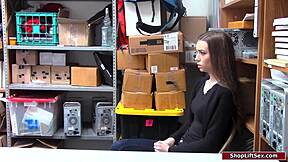 I-I got caught stealin’, officer fucked me hard, teen babe mess-up!