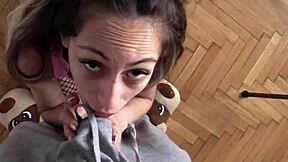 Candie Cross Gets Cum On Tiny Ass