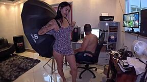 Fanny Mello Gets Wild Behind Scenes in Wet Bath Shoot