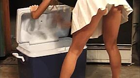 Lexi Ward pleases professors with shaved pussy.