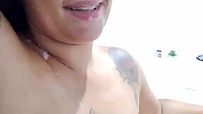 My husband pounded hard n came on my tits