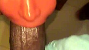 She deepthroats her sextoy like a slave until it gets nasty