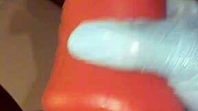 She deepthroats her sextoy like a slave until it gets nasty