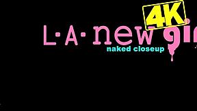 skinny teen blonde shows her body in pov