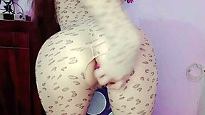 Latina inserts anal plug for masturbation leading to intense orgasm