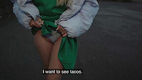 i can’t believe it, public agent showed me tacos in xxx parody with blonde waitress.