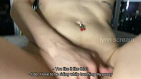 skinny slut banged tinder guy first night hard.