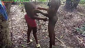 african ebony latina pornstar caught banging hard in bush
