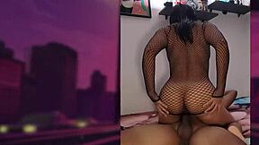 mexican milf with brown eyes moans in missionary orgasm