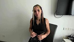 juicy student goes all out with deepthroat to earn that top grade.