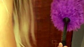 Petite Blonde Slut Candie Cross Polishes Cocks