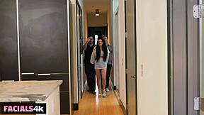 Outdoor vloggers dump cum on Vanessa Marie's face in van 😏