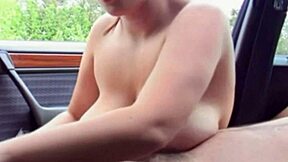 Young Redhead BBW Girl Teases in Tight Car Space!