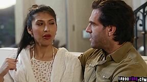 Penelope Woods convinces Ken Feels to lick her shaved pussy in doggystyle with his big cock!