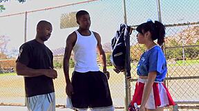 May Lee Rides Two Big Black Cocks in Wild Group!