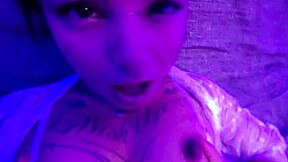 Cute alt teen fucks lucky guy and gets facial cum