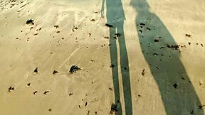 Risky Public Beach Sex With Big Ass Girlfriend Almost Caught