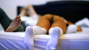 Shy colegiala bangs brother's friend in motel during family dinner