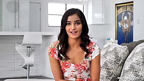 Stoked Brunette Destroys Her Tight Pussy With Monster Cock In First Scene