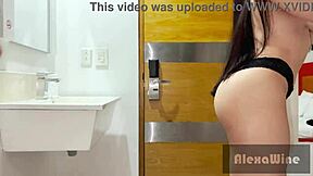 Stunning Latina teen 18+ with perfect ass sucks before riding huge cock