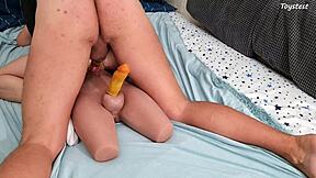 Monster Cock Toy Fucks Her Tight!