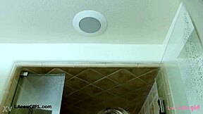 latina secretary teen 18+ masturbates anal at work, oops