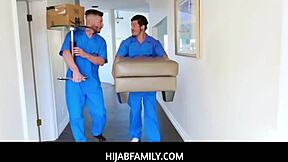 Hijabfamily - Mini Muslim Maya Bijou Double Fucked by Bambino and Mike Mancini