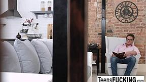 teen redhead anna gives him anal fun