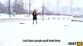 Debt4k Collector Ravishes Cute Debtor's Mouth and Pussy!