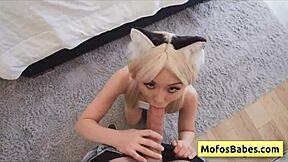 Asian teen sucks massive dick filmed